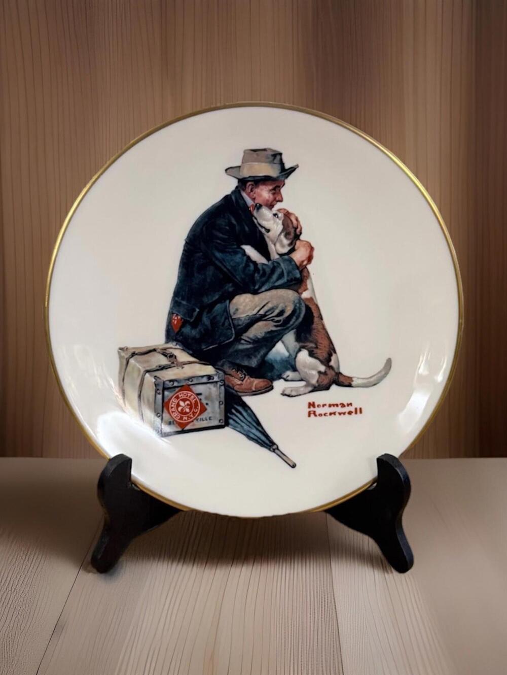 Vintage Collectible Norman Rockwell Danbury Mint Plate "Pals" 1978